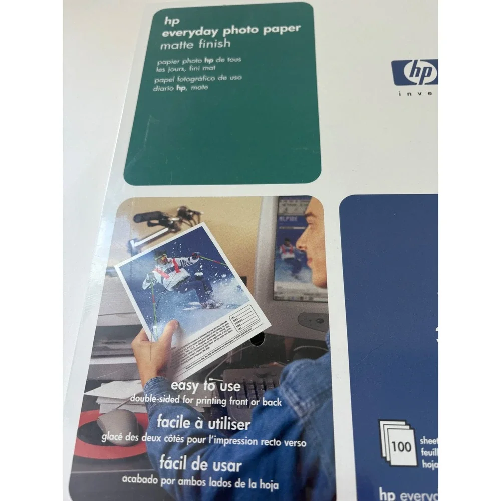 HP‎ Everyday Photo Paper New Sealed Matte Finish Inkjet 36lb 8.5x11 100 Sheets